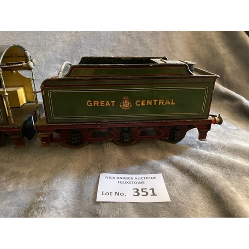 351 - Diecast : Bing 'O' gauge - Bassett Lowke 'Sir Sam Fay' locomotive - 1 gauge clockwork driven 4_6_0 -... 