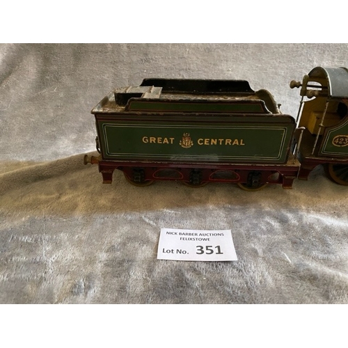 351 - Diecast : Bing 'O' gauge - Bassett Lowke 'Sir Sam Fay' locomotive - 1 gauge clockwork driven 4_6_0 -... 