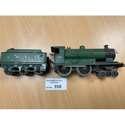 358 - Diecast : Bassett Lowke Clockwork 'O' gauge locomotive & tendar - fair/good condition