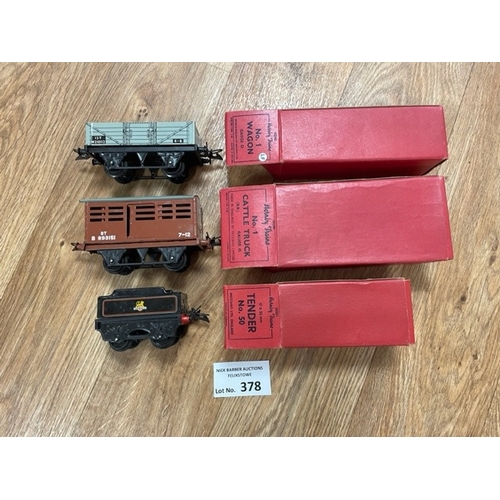 378 - Diecast : Hornby 'o' gauge - great lot - all boxed, vgc includes No. 1 level. No. 1 wagon, No. 5 ten... 