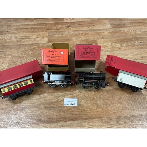 378 - Diecast : Hornby 'o' gauge - great lot - all boxed, vgc includes No. 1 level. No. 1 wagon, No. 5 ten... 