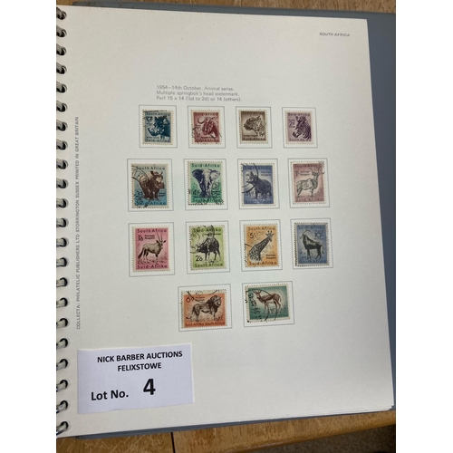 4 - Stamps : Collection of South African stamps in two printed albums 1901 - 1988