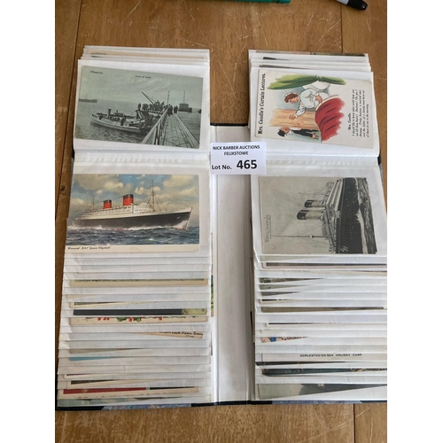 465 - Postcards : Modern flip album - nice lot subject cards, shipping etc 100+ cards