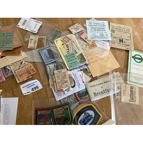 499 - Collectables : Railway items in magazines nice lot of tickets, patches etc - excellent lot