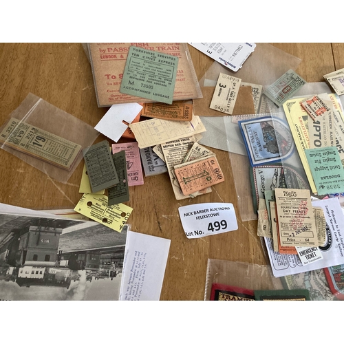 499 - Collectables : Railway items in magazines nice lot of tickets, patches etc - excellent lot