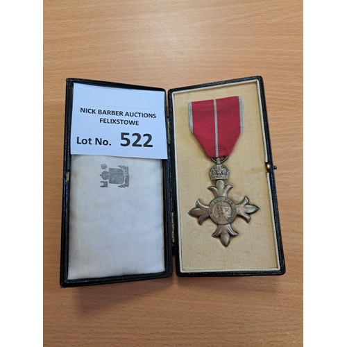 522 - Collectables : MBE (Mily) with its original box fitted box KGV issue in great condition