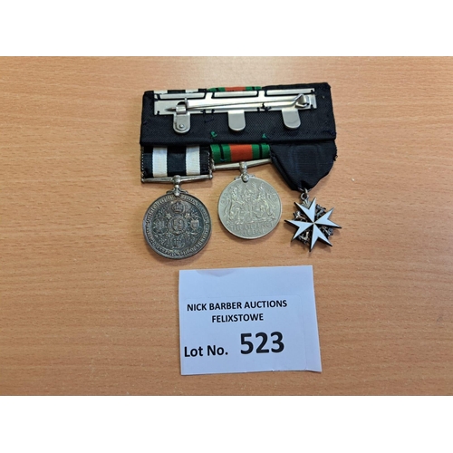 523 - Collectables : Militaria - set of 3 medals in St John Ambulance QV issue with inscription on the edg... 