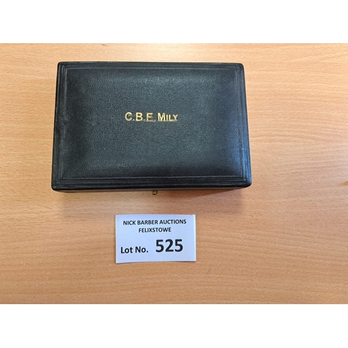 525 - Collectables : C.B.E. (Mily) with its original fitted box KGV issue in great condition Garrod & Co L... 