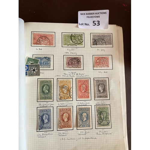 53 - Stamps : Netherlands -Good range from c1907-1970 Mint/Used or both much useful material in Red Album... 