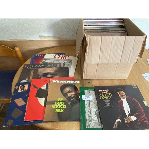 77 - Records : 50 Soul & Motown Albums inc W.Pickett, Isley Brothers, Otis Redding etc