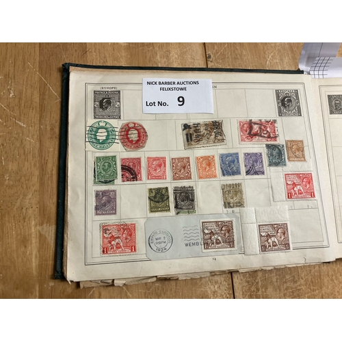 9 - Stamps : Two old oblong Improved Stamp Albums with an all world collection