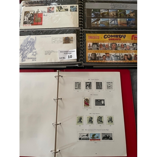 10 - Stamps: Collection of albums, including World, GB, Australia, Covers, etc.