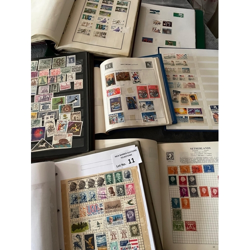 11 - Stamps: Large box of albums, including GB, Canada, stock books, world collections etc.