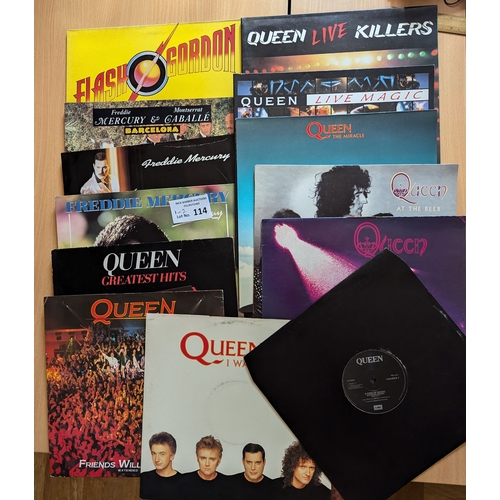 114 - Records; Rock: Collection of Queen albums and 12