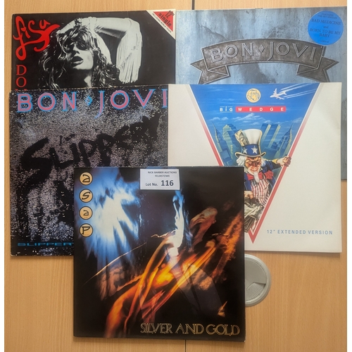 116 - Records; Heavy Metal/Rock: Collection of albums including asap, Bon Jovi, Lita, REO Speedwagon and o... 