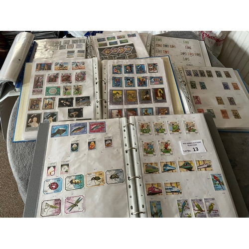 13 - Stamps: Massive collection of world stamps - lifetime collection within 71 ring binders; mostly used... 