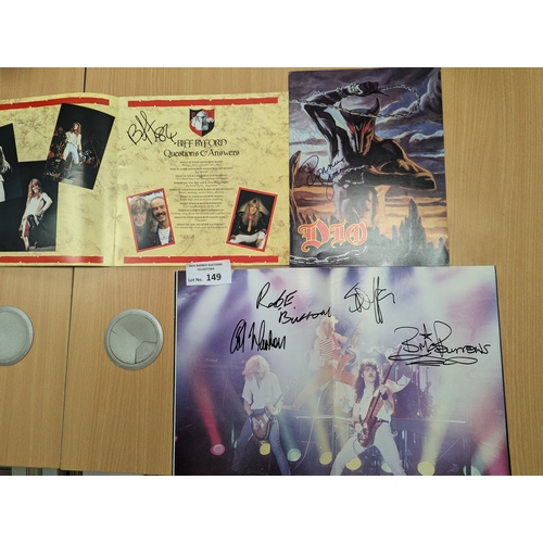 149 - Records; Memorabilia: Collection of Heavy Metal and Rock tour programmes; including Status Quo, Dio ... 