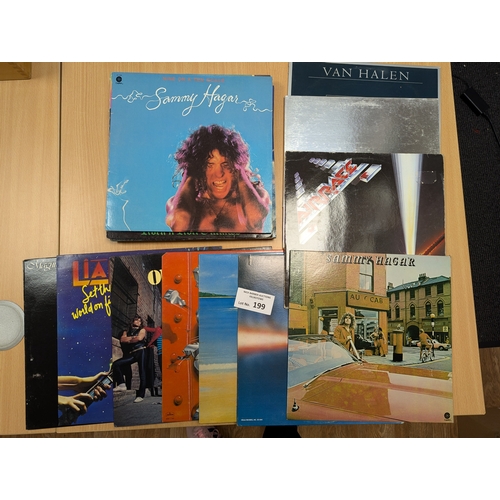 199 - Records: Assortment of Heavy Metal albums including Magnum, Van Halen, Sammy Hagar, etc.; (20).