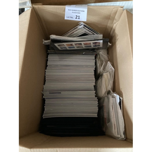 21 - Stamps: Guernsey and Alderney - large box of stamps and presentation packs up to 2019.