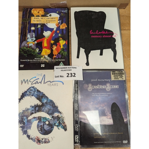 232 - Records; CDs: Box of Paul McCartney CDs, cassettes and videos; many rarities, some unopened.