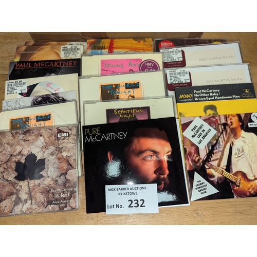 232 - Records; CDs: Box of Paul McCartney CDs, cassettes and videos; many rarities, some unopened.