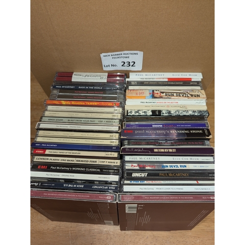 232 - Records; CDs: Box of Paul McCartney CDs, cassettes and videos; many rarities, some unopened.