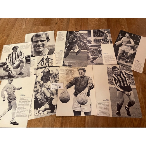 254 - Sports Memorabilia; Football: Football signed magazine pages, many different clubs; (70+).