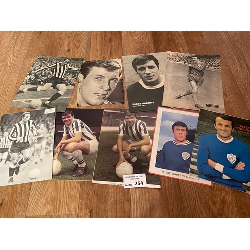 254 - Sports Memorabilia; Football: Football signed magazine pages, many different clubs; (70+).