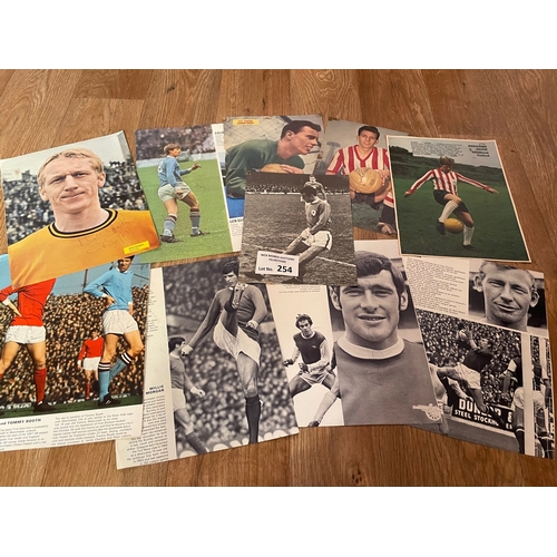 254 - Sports Memorabilia; Football: Football signed magazine pages, many different clubs; (70+).