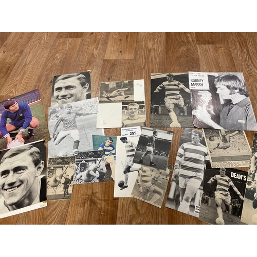 255 - Sports Memorabilia; Football: Football signed magazine pages, many different clubs and players; (60+... 