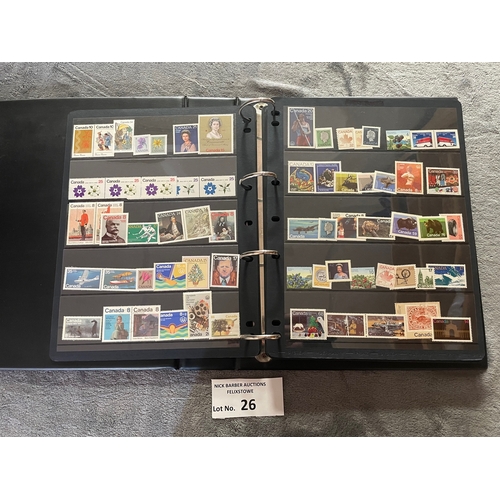 26 - Stamps: Canada - album of Mint and Used commemoratives, 1975/2007.