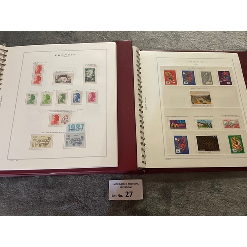 27 - Stamps: France - Modern Mint in 2x hingeless albums, 1974-1997.