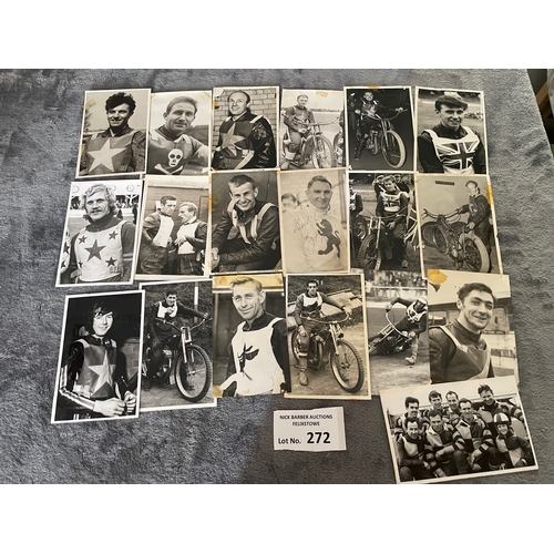 272 - Sports Memorabilia; Speedway: Selection of photographs of Speedway riders, 1940s-1960s, nearly all b... 