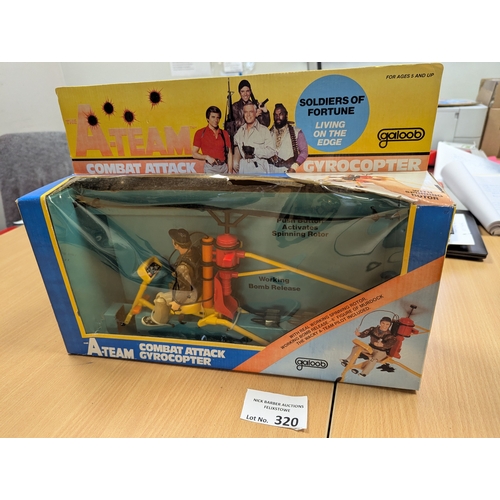 320 - Diecast: The A-Team Combat Attack Gyrocopter (Galoob); new within original box (faded, discoloured a... 