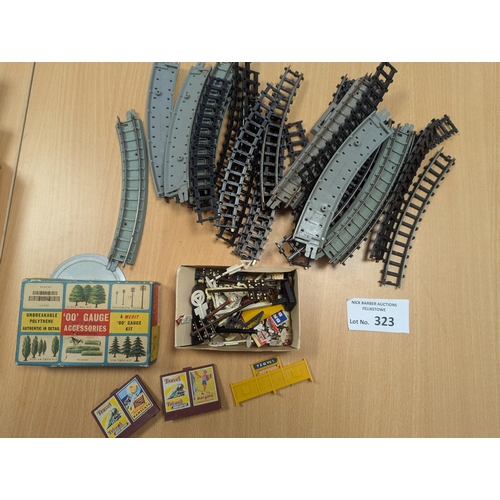 323 - Diecast; Railway: Box of Tri-ang; set plus other carriages, wagons, track; 1960s; mostly boxed.