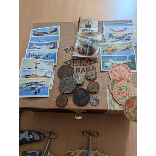 330 - Diecast: Assortment of diecast planes including Dinky, Matchbox and others; varying conditions; plus... 