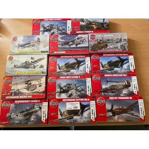 336 - Diecast: Assortment of boxed diecast and plastic models and kits, including Airfix, Corgi, and other... 