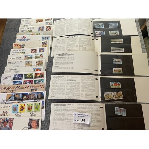 34 - Stamps: Channel Islands collection in Davo, along with a good batch of presentation packs.