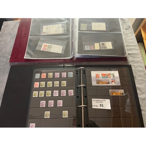 35 - Stamps: 3 albums of GB definitives 1970/2020, mostly used; GB faults; and 1981 Royal Wedding gutter ... 