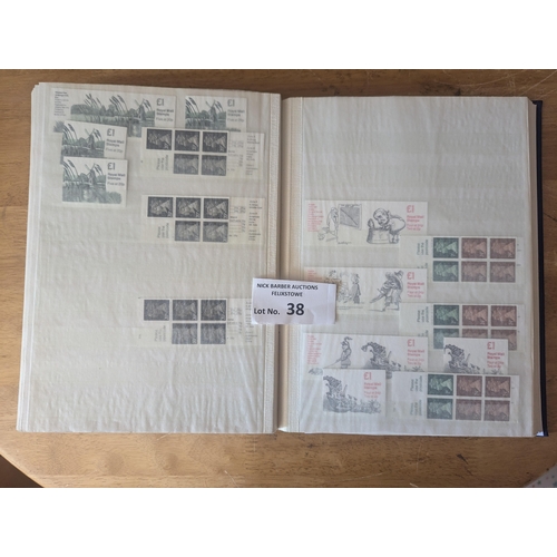 38 - Stamps: Stamp album with booklets, from 1960s-1990s, with FV of £260.