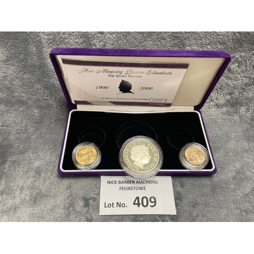 409 - Coins: Royal Mint Her Majesty Queen Elizabeth The Queen Mother - The Royal Birthday Collection, incl... 