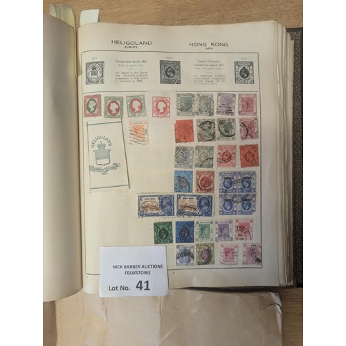 41 - Stamps: A well-filled collection of late QV period and worldwide in Triumph album - many countries, ... 