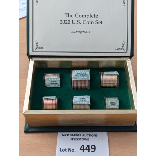 449 - Coins: Danbury Mint USA 2020 complete coin set, Excellent within box.