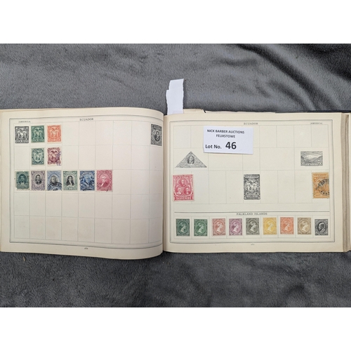 46 - Stamps: Great old time collection within largely unpicked Improved oblong album.