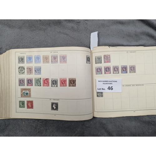 46 - Stamps: Great old time collection within largely unpicked Improved oblong album.