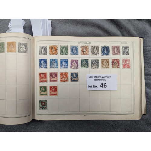 46 - Stamps: Great old time collection within largely unpicked Improved oblong album.