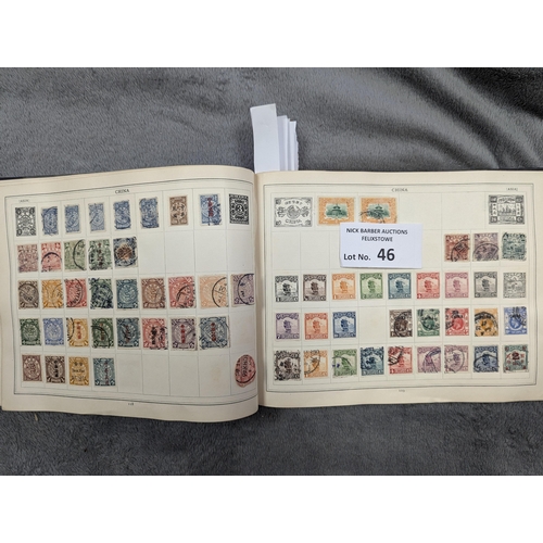 46 - Stamps: Great old time collection within largely unpicked Improved oblong album.