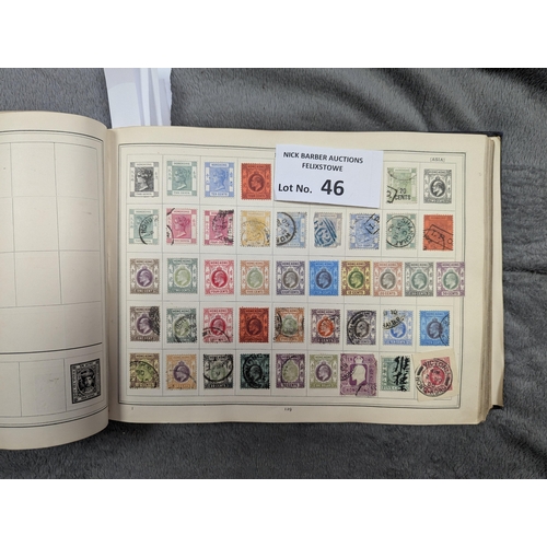 46 - Stamps: Great old time collection within largely unpicked Improved oblong album.