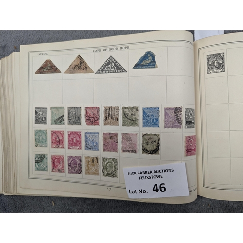 46 - Stamps: Great old time collection within largely unpicked Improved oblong album.