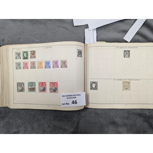 46 - Stamps: Great old time collection within largely unpicked Improved oblong album.